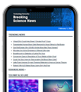 An image of a breaking science news newsletter displayed on a mobile device